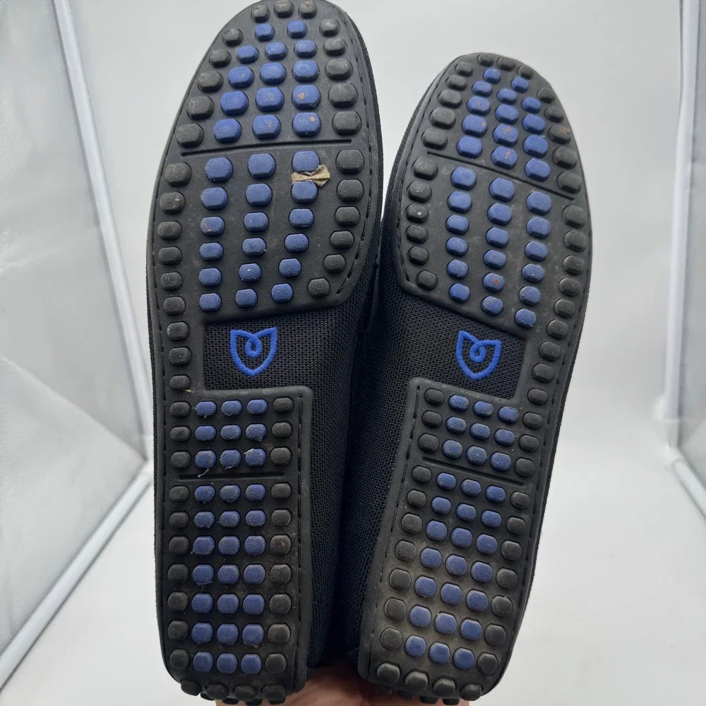 Rothy's Men's The Driver Loafers Black Knit Slip On Shoes‎ Size 11.5